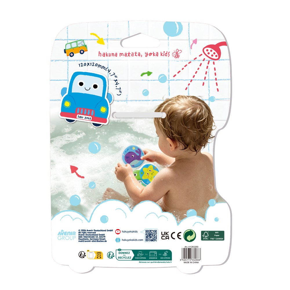 Haku Yoka Colour My Bath - Magic Bath Book - Colours Disappear - Car - image 2