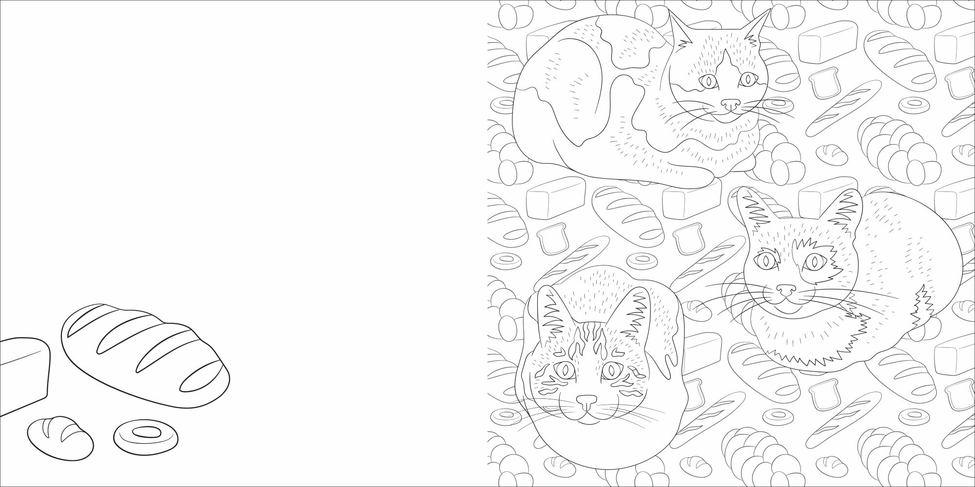 Adult Colouring Book - Cosy Cats — inside page 3