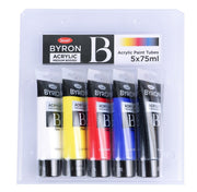 Jasart Byron - Acrylic Paint (75ml) Primary Cool: Set of 5