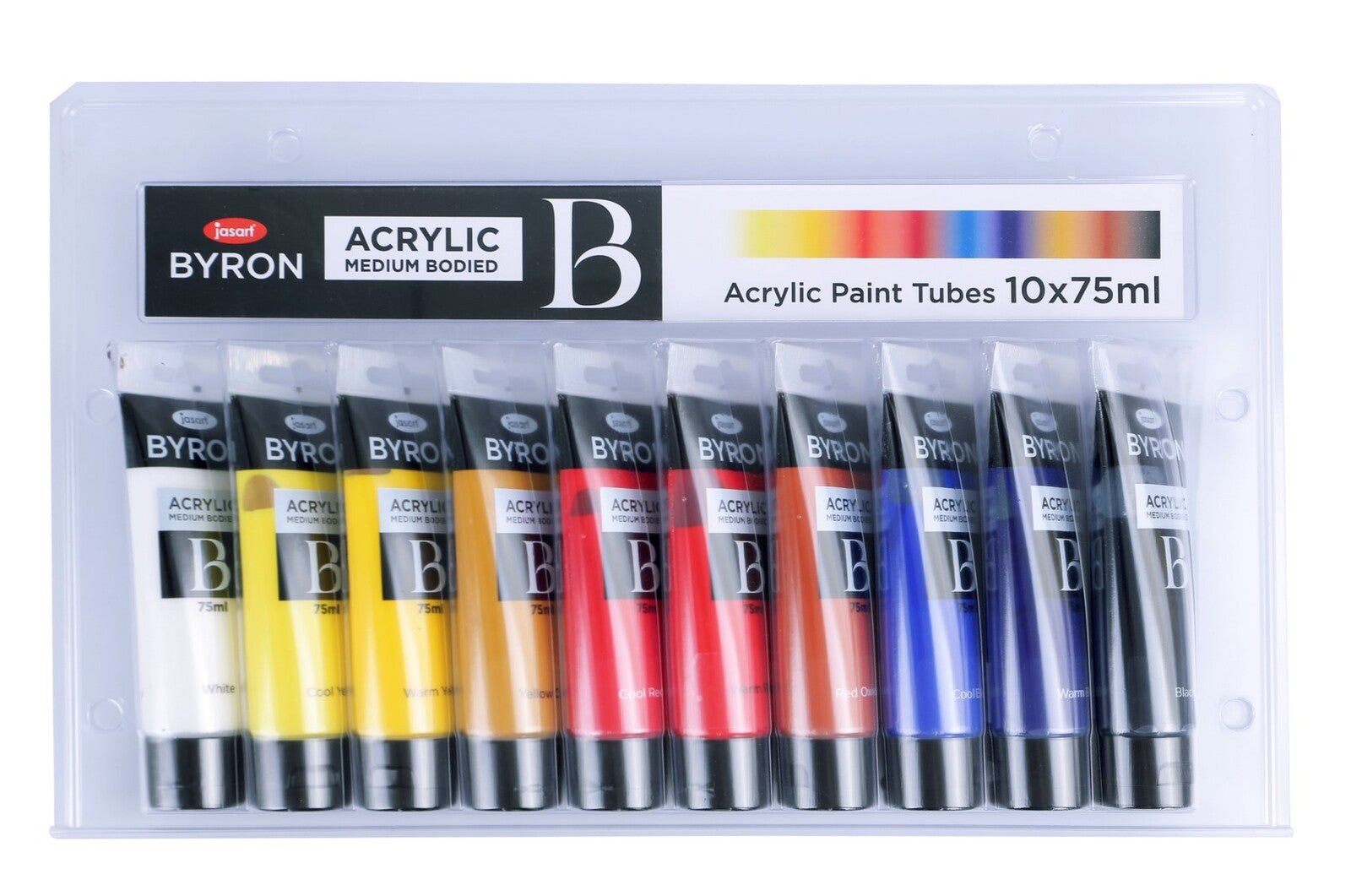 Jasart Byron - Acrylic Paint (75ml): Set of 10