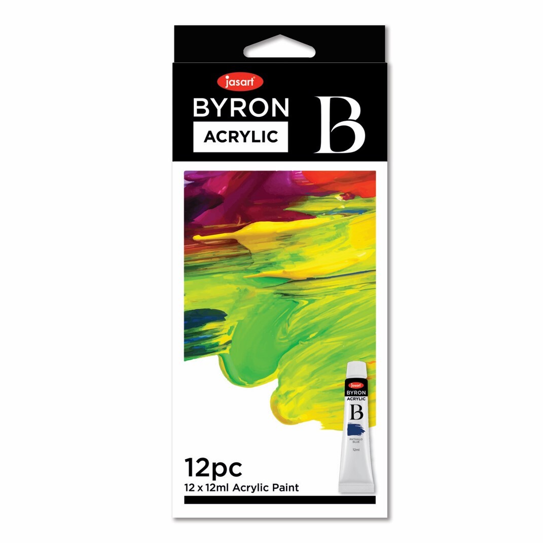 Jasart Byron - Acrylic Paint (12ml): Set of 12