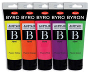 Jasart Byron - Acrylic Paint (75ml) Fluoro: Set of 5