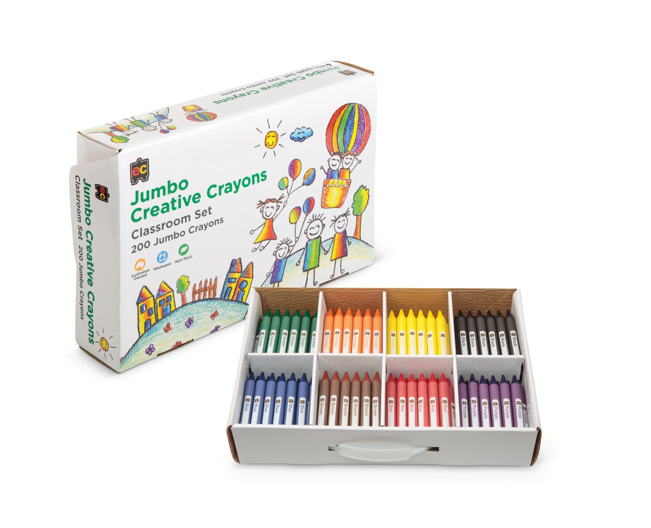 Crayon Jumbo 8 Colours 200 Pieces