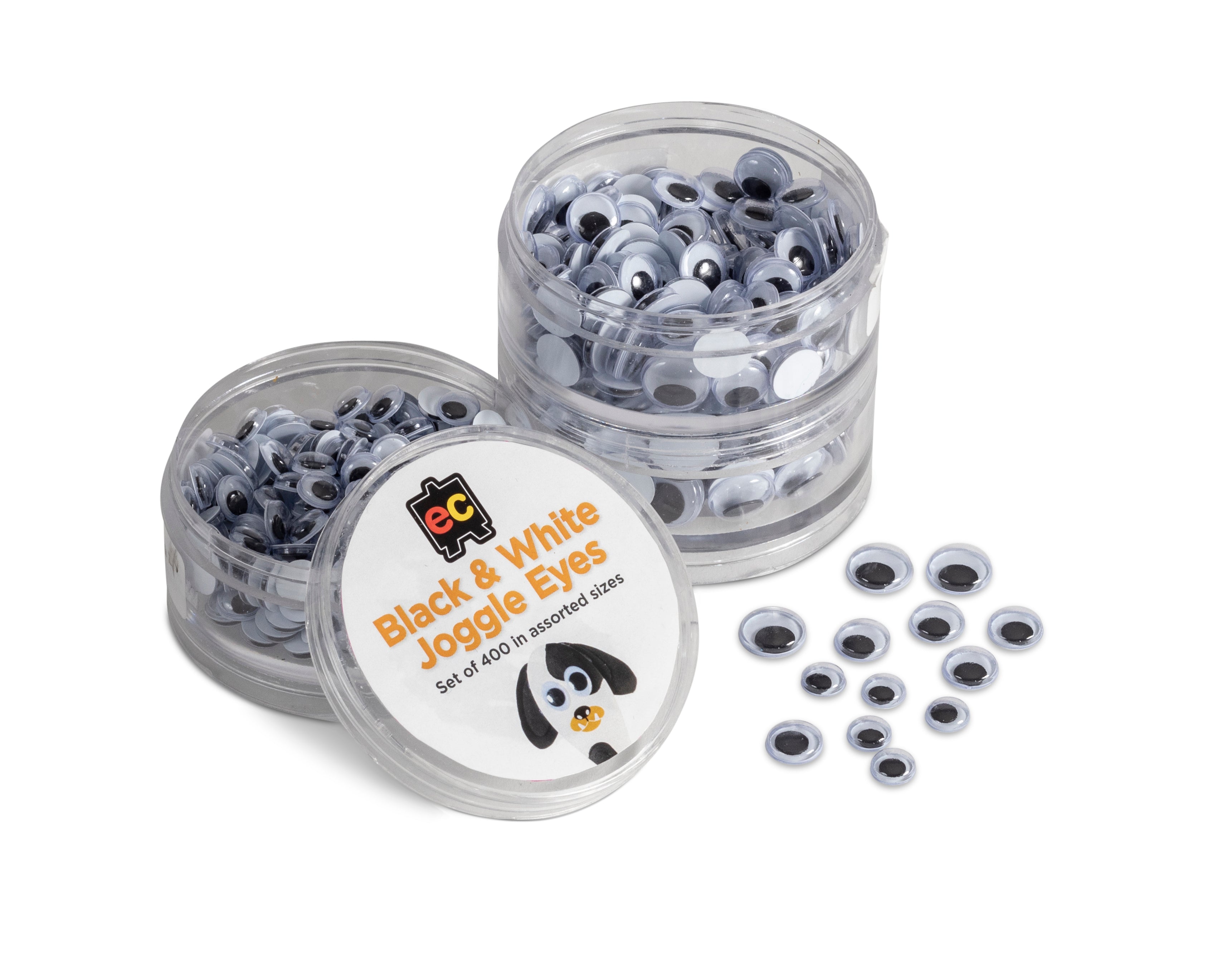 Black & White Joggle Eyes - Set of 400