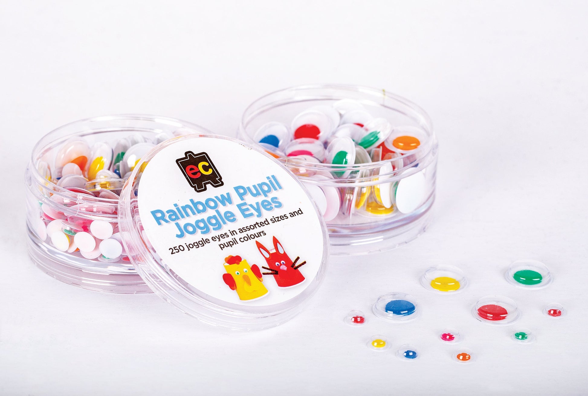 Rainbow Pupil Joggle Eyes - Set of 250