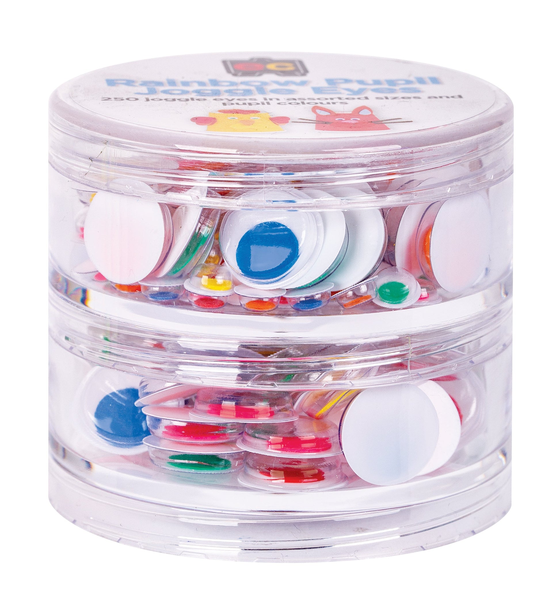 Rainbow Pupil Joggle Eyes - Set of 250