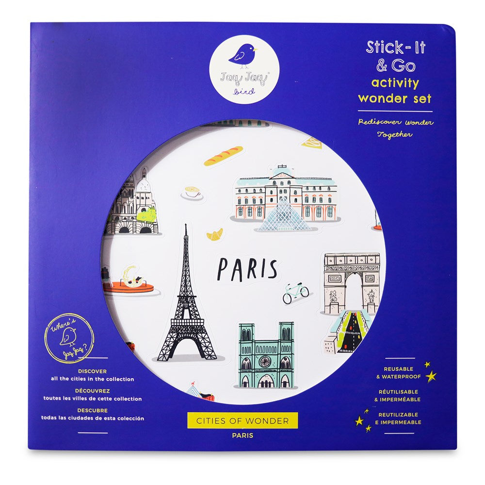Jaq Jaq Bird Cities of Wonder Stick It & Go Activity Set - Paris