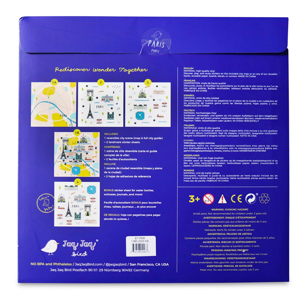 Jaq Jaq Bird Cities of Wonder Stick It & Go Activity Set - Paris - view 2