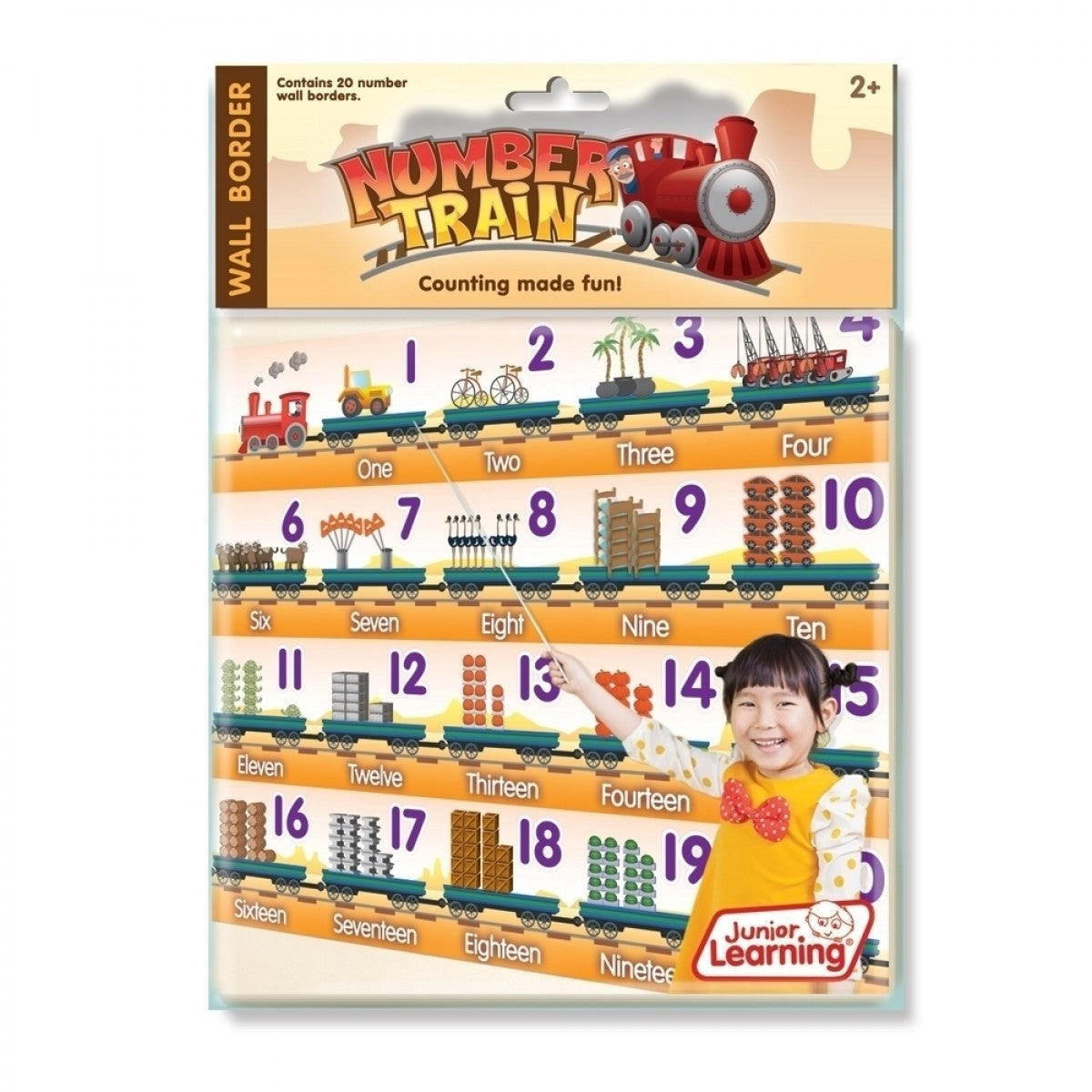 Number Train - Wall Border