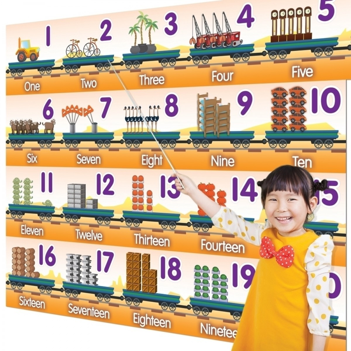 Number Train - Wall Border