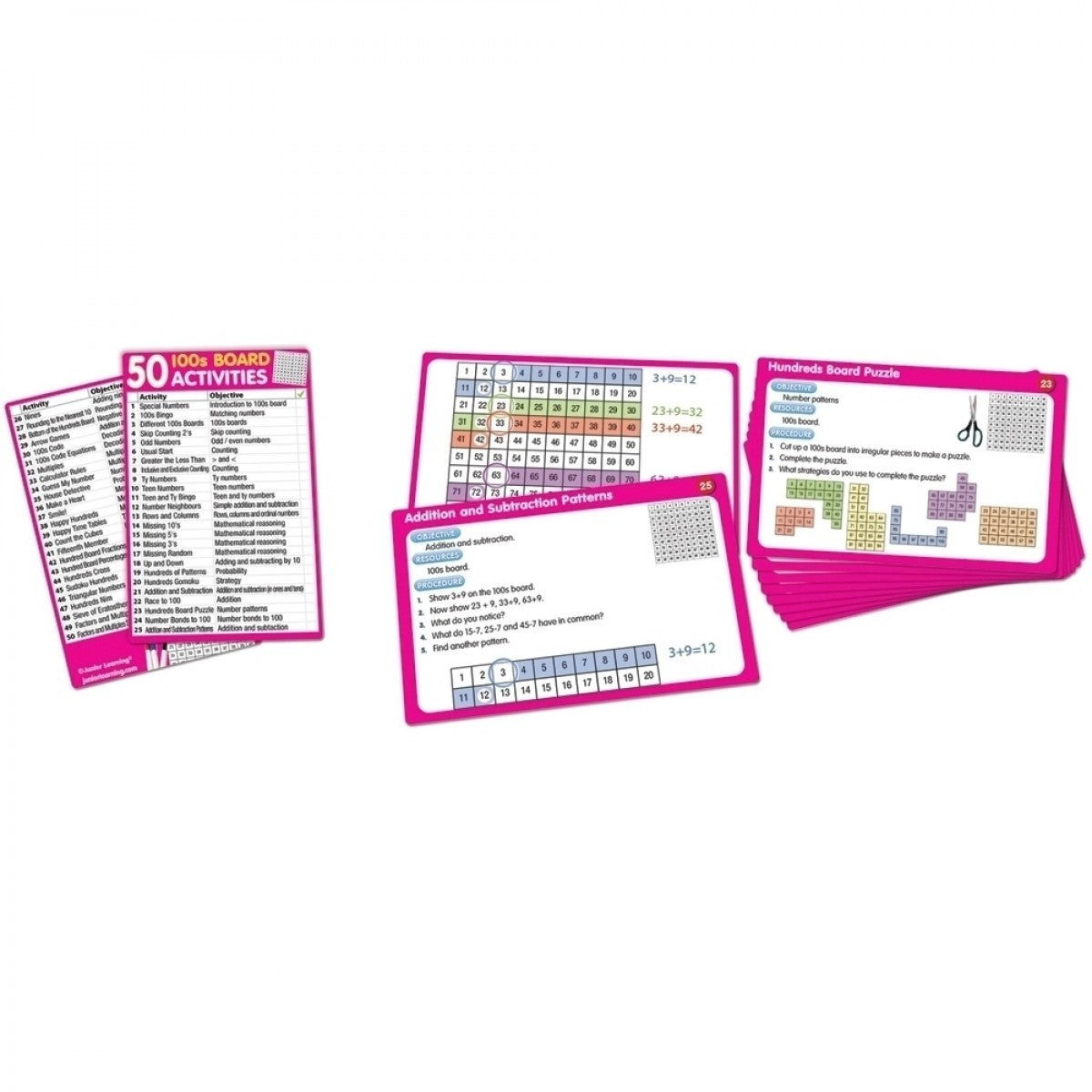 50 100s Board Activity Cards