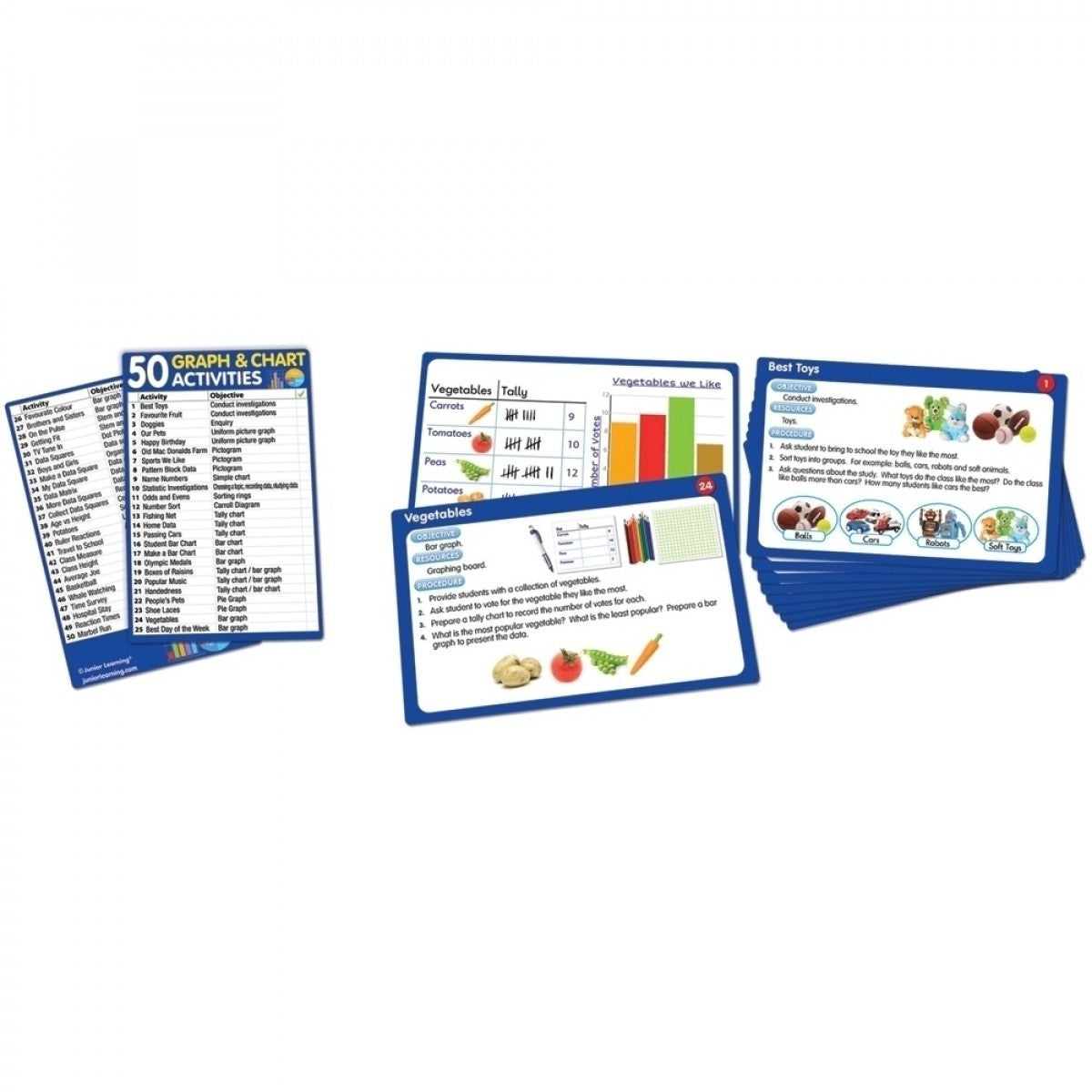 50 Graph and Chart Activity Cards