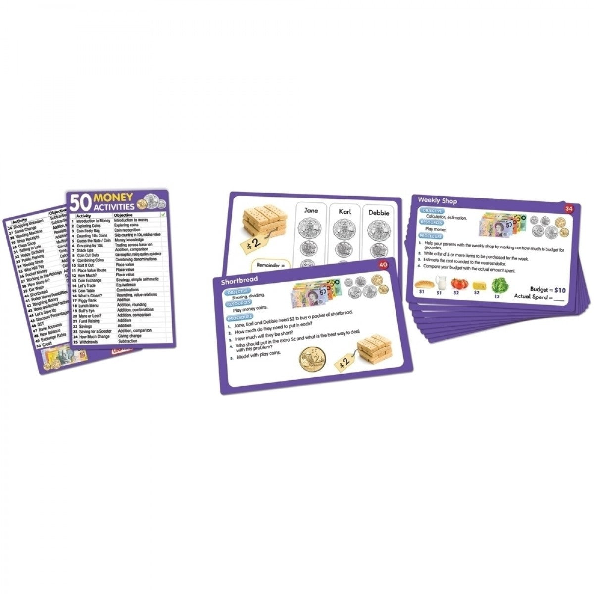 50 Money (AUD) Activity Cards