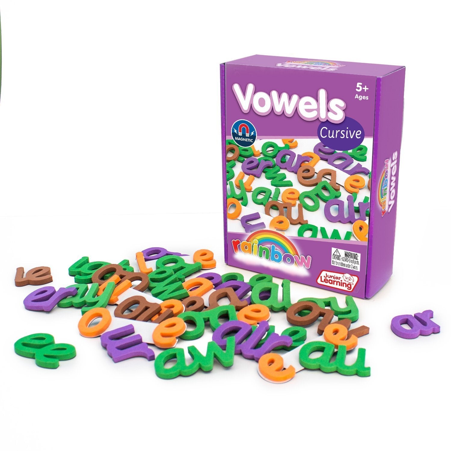 Rainbow Vowels - Cursive