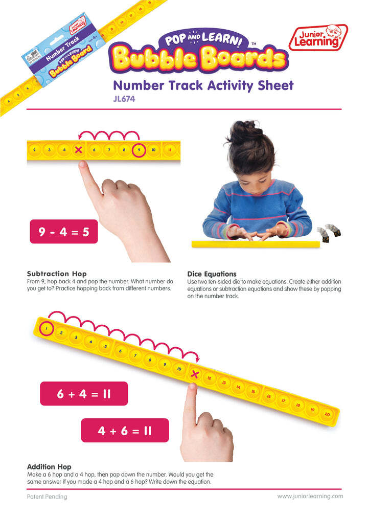 Number Track Bubble Board