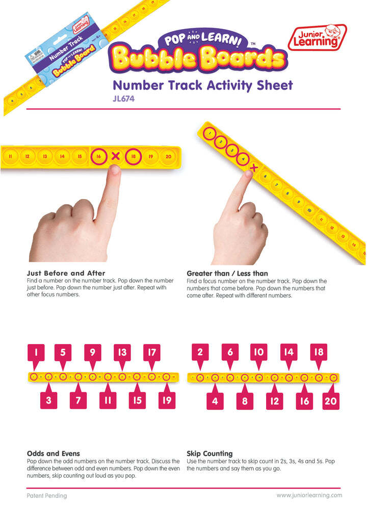Number Track Bubble Board
