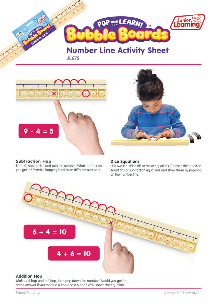 Number Line Bubble Board