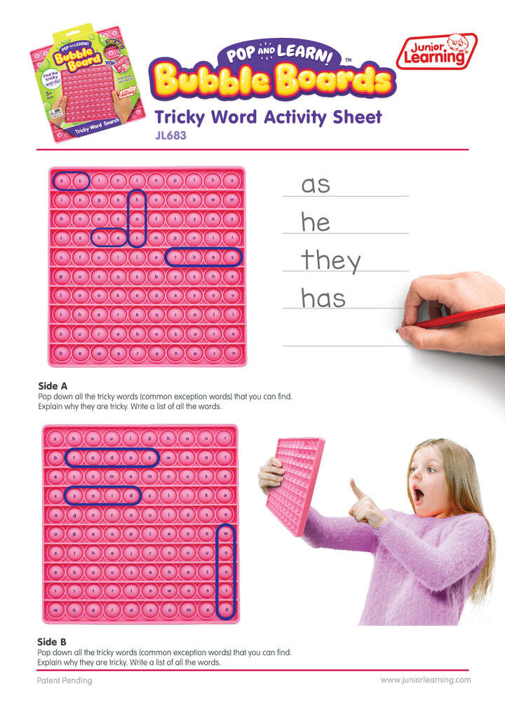 Word Search Bubble Board