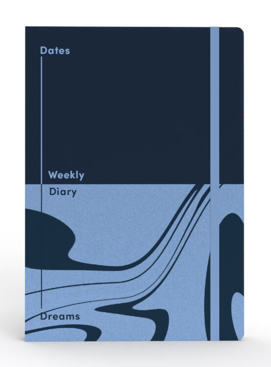 Jumble & Co Diary Undated - A5 Recycled Week-to-View: Dates & Dreams (Black)