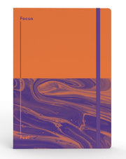Jumble & Co Notebook - A5 Ruled & Dot Grid Recycled - Focus & Feel (Orange)