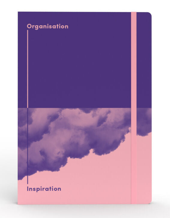 Jumble & Co Notebook - A5 Ruled & Dot Grid Recycled - Organise & Inspiration (Purple)