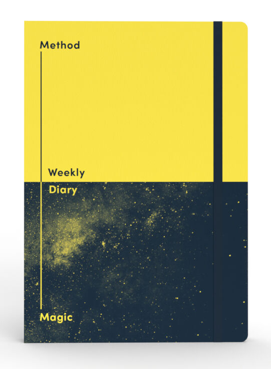 Jumble & Co Diary Undated - A5 Recycled Week-to-View: Method & Magic (Yellow)