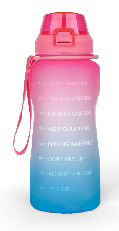 Jumble & Co Water Bottle - 2L PET (BallpointA & Phthalate Free): Removable Straw (Pink)