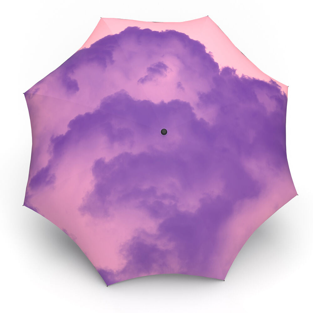 Jumble & Co Umbrella - Double Layered Ups & Downs: One Button Auto-Open - Polyester (Purple)