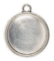 Earring Pendant Cabochon Setting: Silver - Pack of 30
