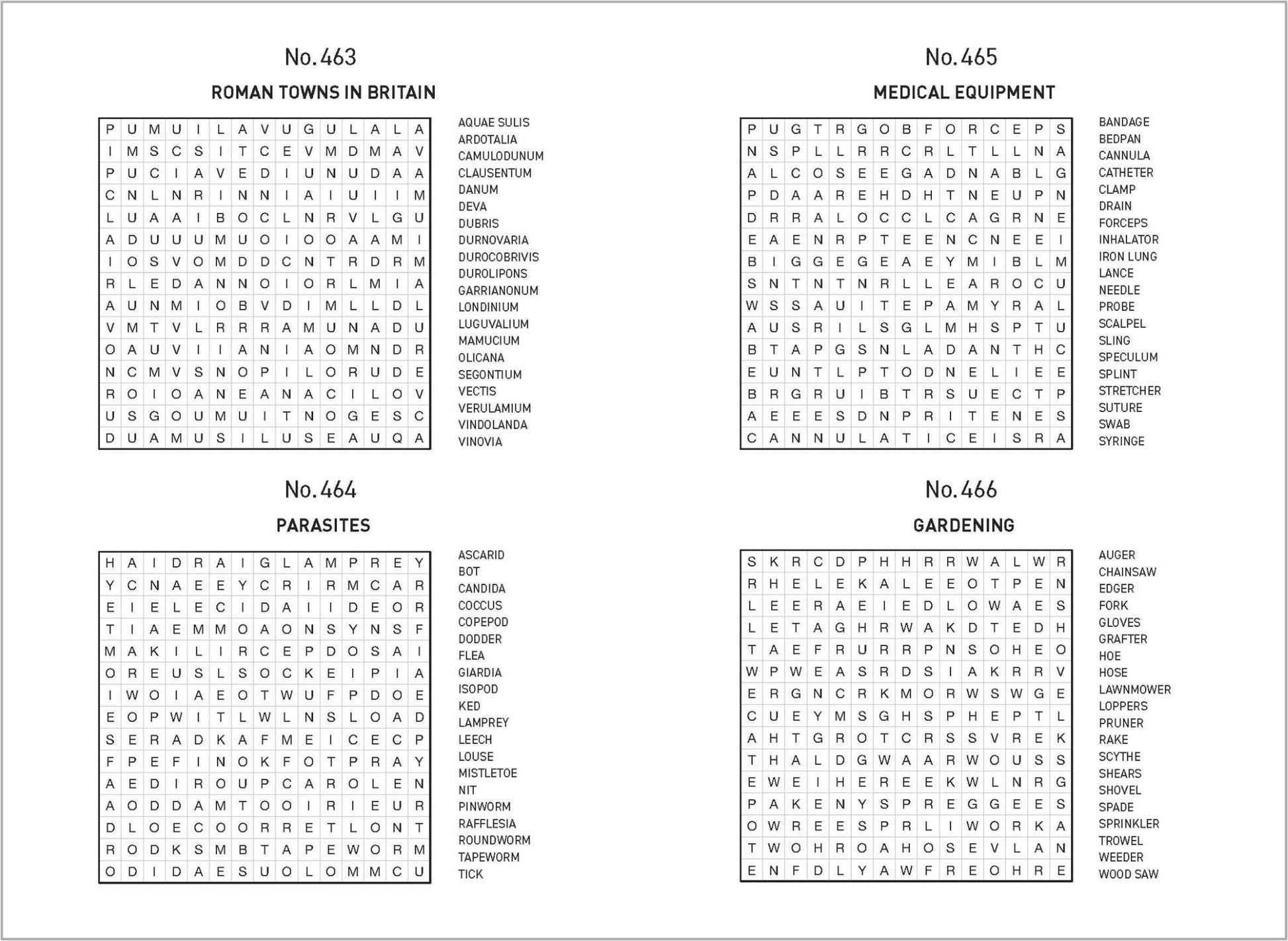 500 Puzzles Book - Word Search - Aqua & Blue Geometric — inside page 4