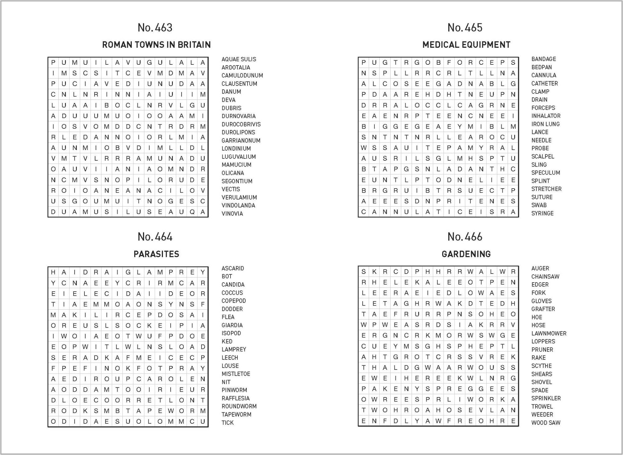 500 Puzzles Book - Word Search - Aqua & Blue Geometric — inside page 4