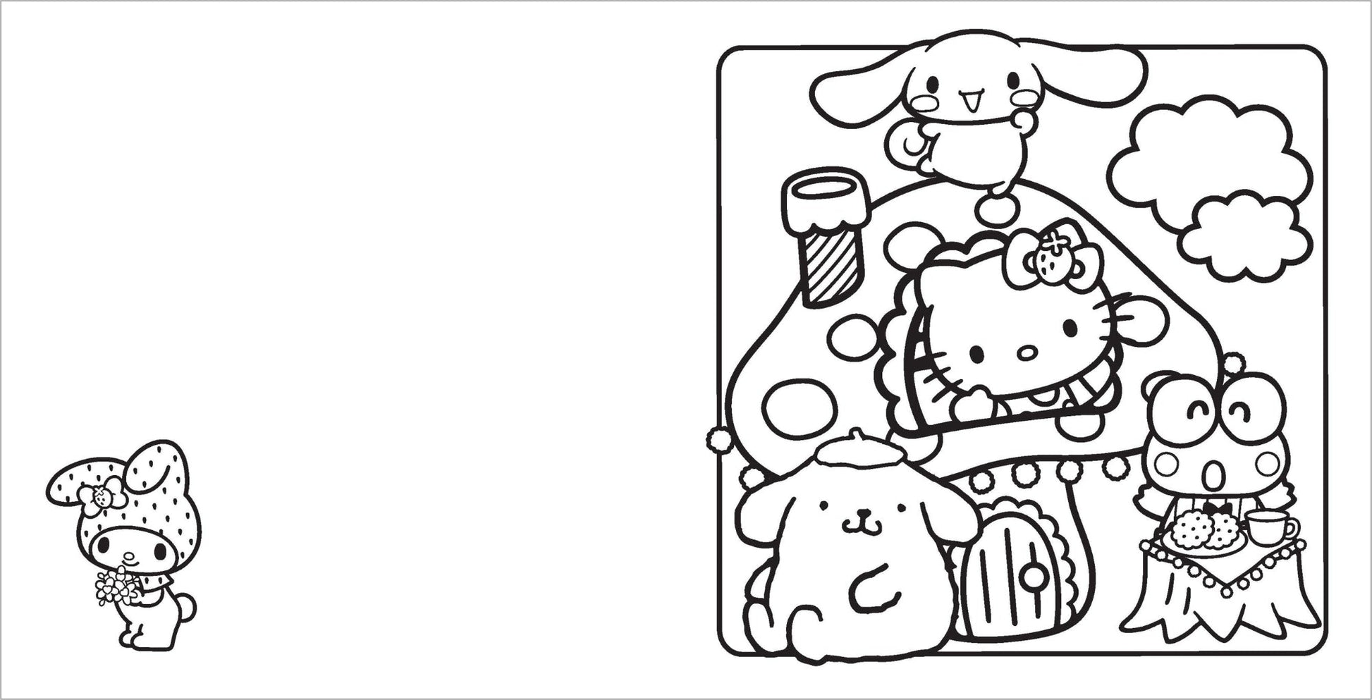 Hello Kitty and Friends - Cosy Colouring Book — inside page 4