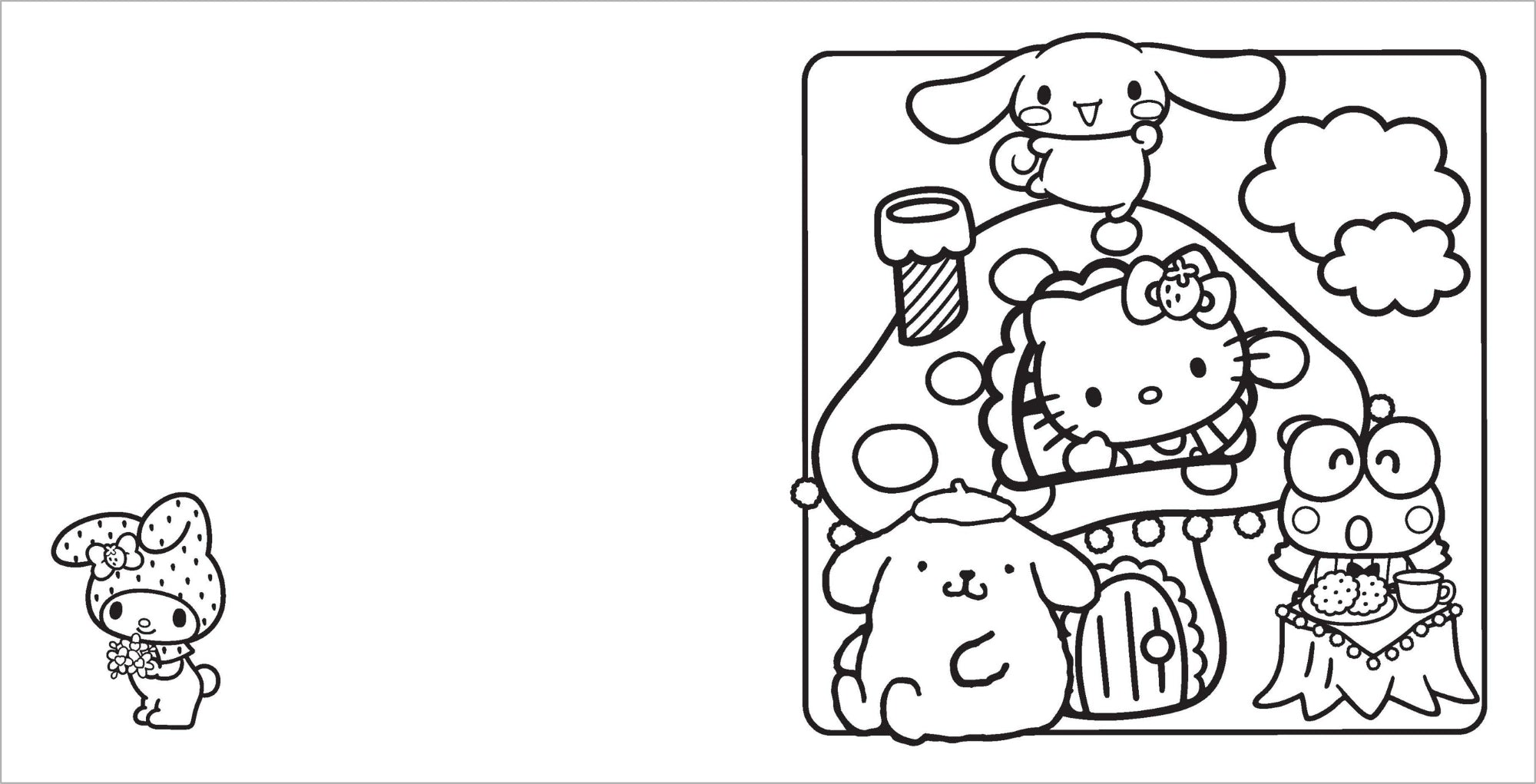 Hello Kitty and Friends - Cosy Colouring Book — inside page 4