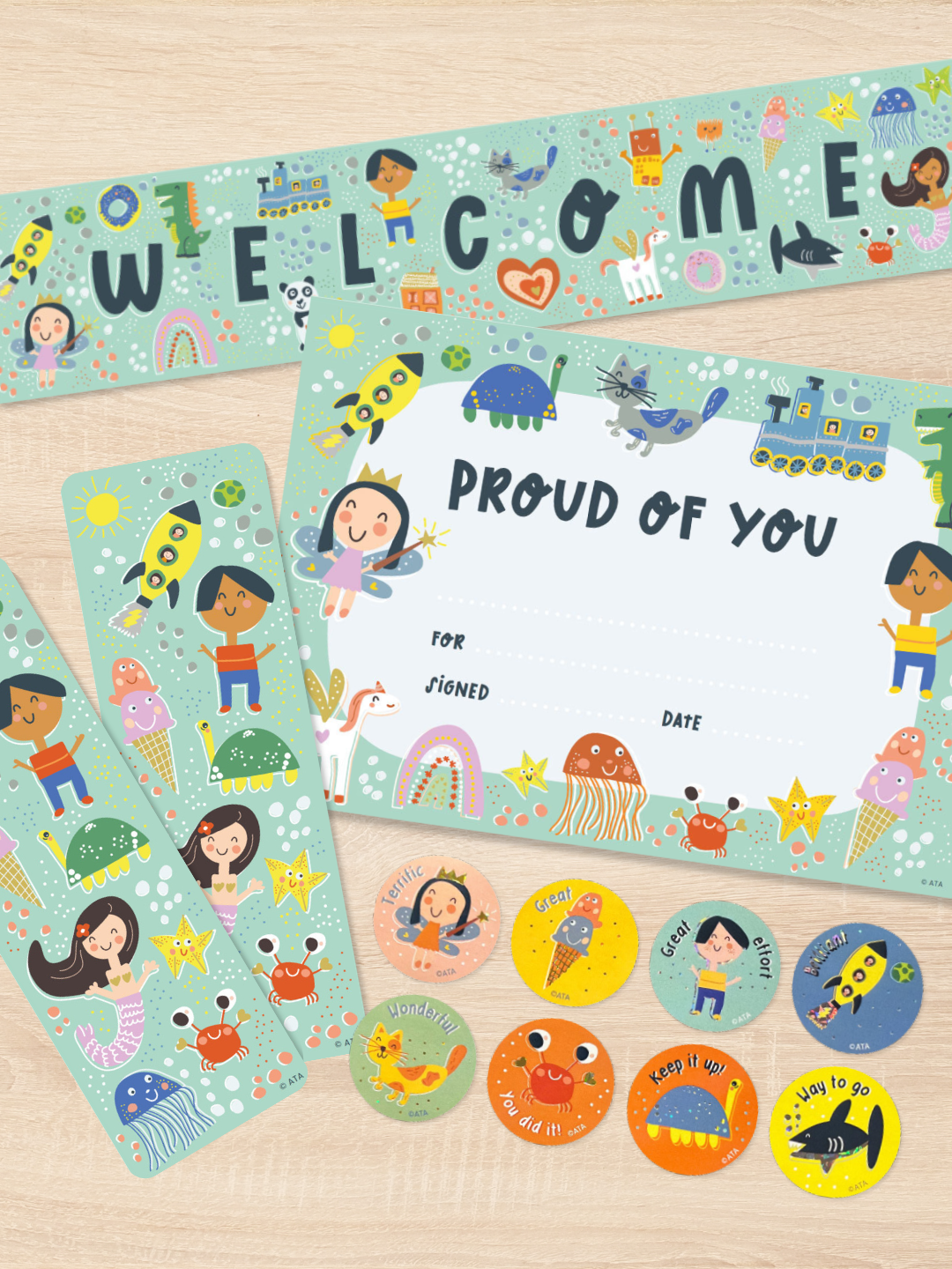 Kid-Drawn Doodles - Bookmarks (Pack of 35)