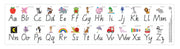Alphabet Desk Strips - Victorian Modern Cursive Font