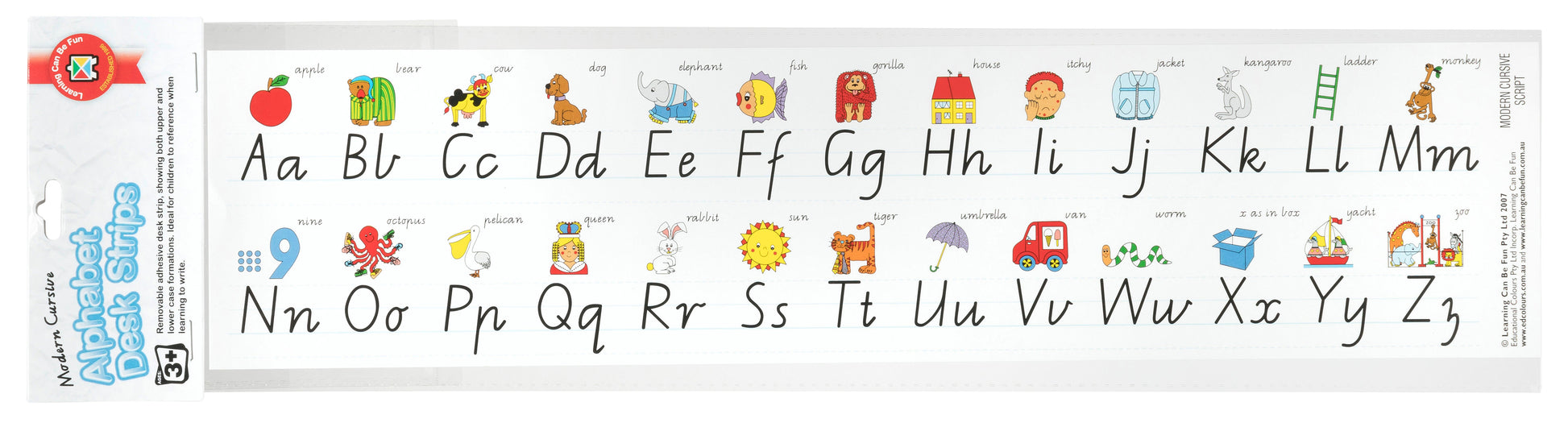 Alphabet Desk Strips – Modern Cursive Script