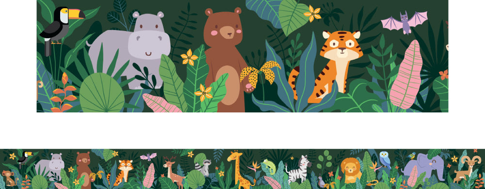 Jungle Animals - Large Border (Pack of 12)