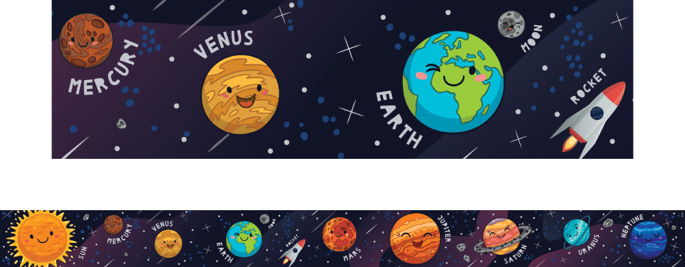 Space - Large Border (Pack of 12)