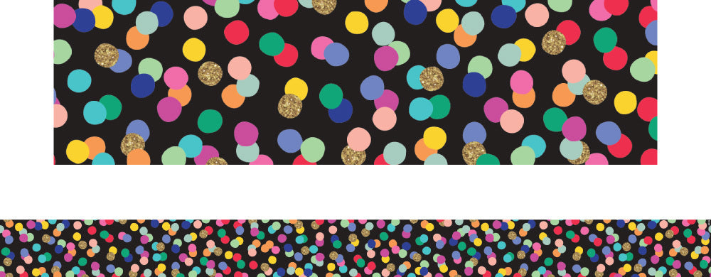 Confetti (Black) - Large Borders (Pack of 12)