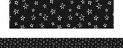 Black & White Stars - Large Border (Pack of 12)