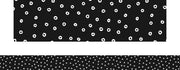 Black and White Dots - Large Border (Pack of 12)