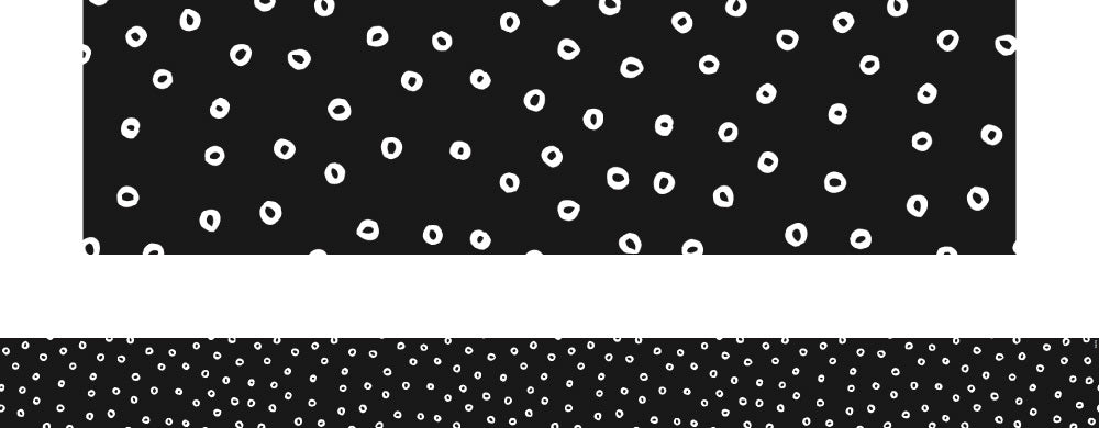 Black and White Dots - Large Border (Pack of 12)