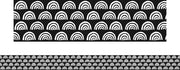 Black & White Mini Rainbows - Large Border (Pack of 12)