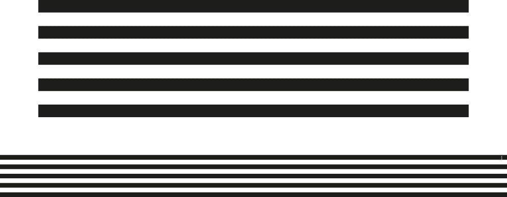 Black & White Thin Stripes - Large Border (Pack of 12)