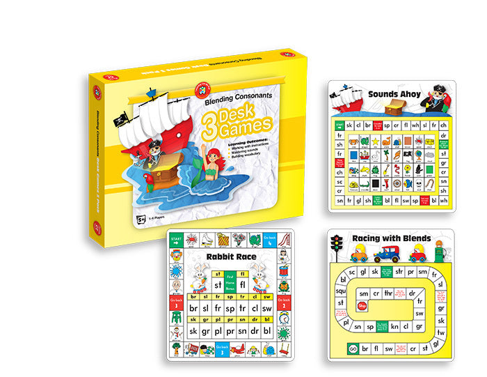 Blending Consonants Desk Games - Box of 3