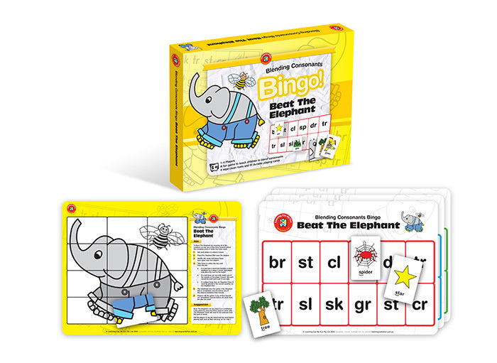 Beat The Elephant Bingo - Blending Consonants