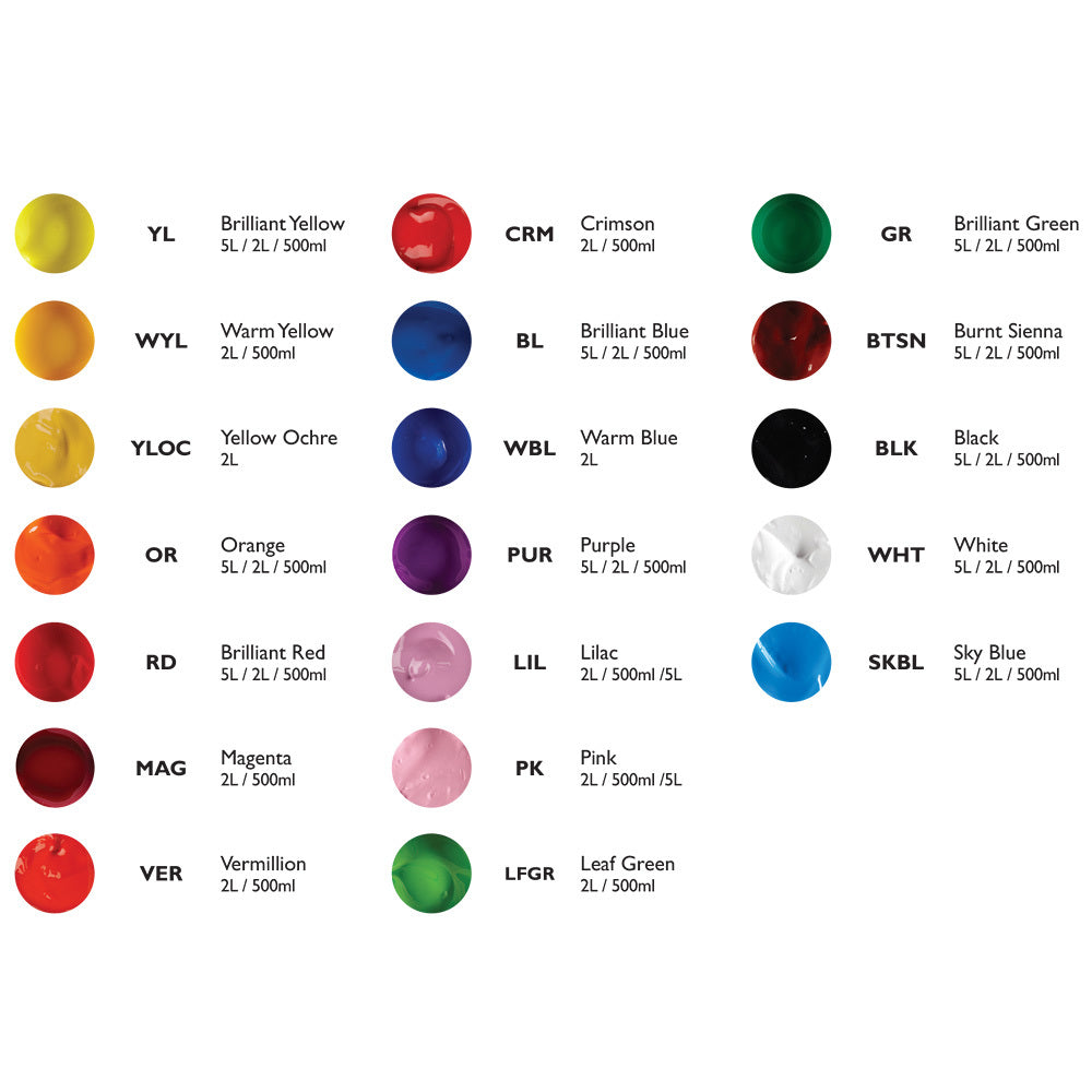 Liquicryl Junior Acrylic Paint 2L - Black