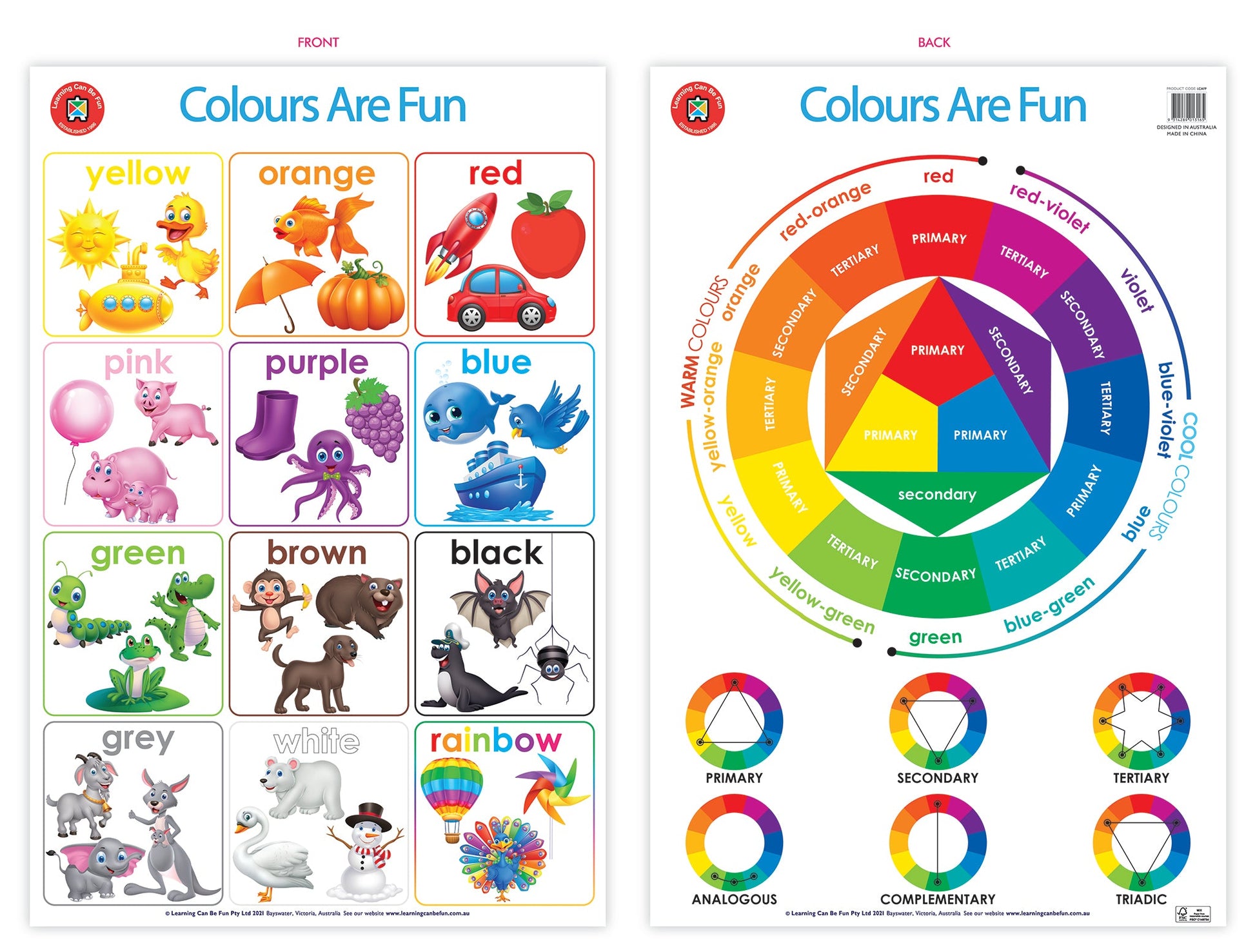 Colours Are Fun - Double Sided Poster