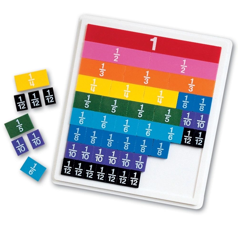Rainbow Fraction® Plastic Tiles with Tray