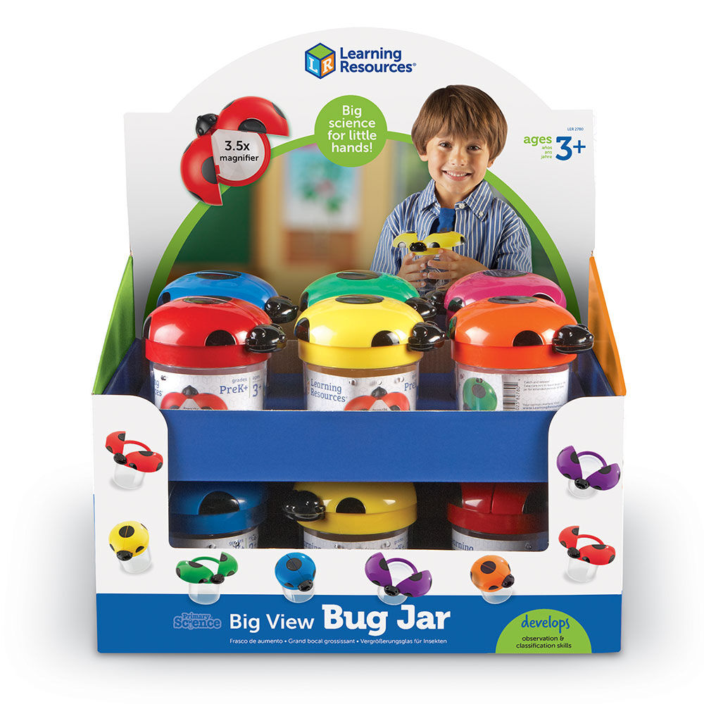 Primary Science™ Big View Bug Jars - 12pc